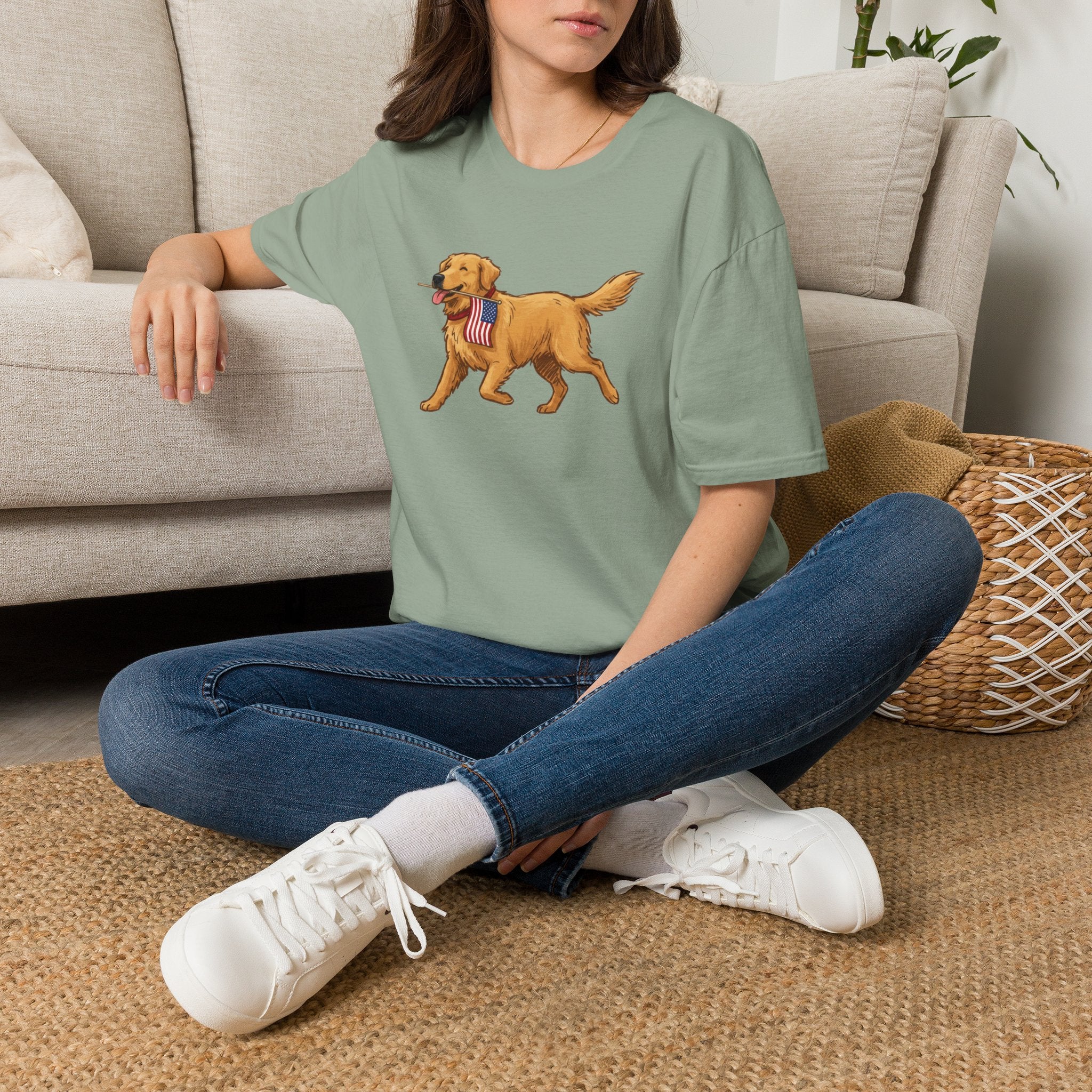 American Flag Golden T-Shirt