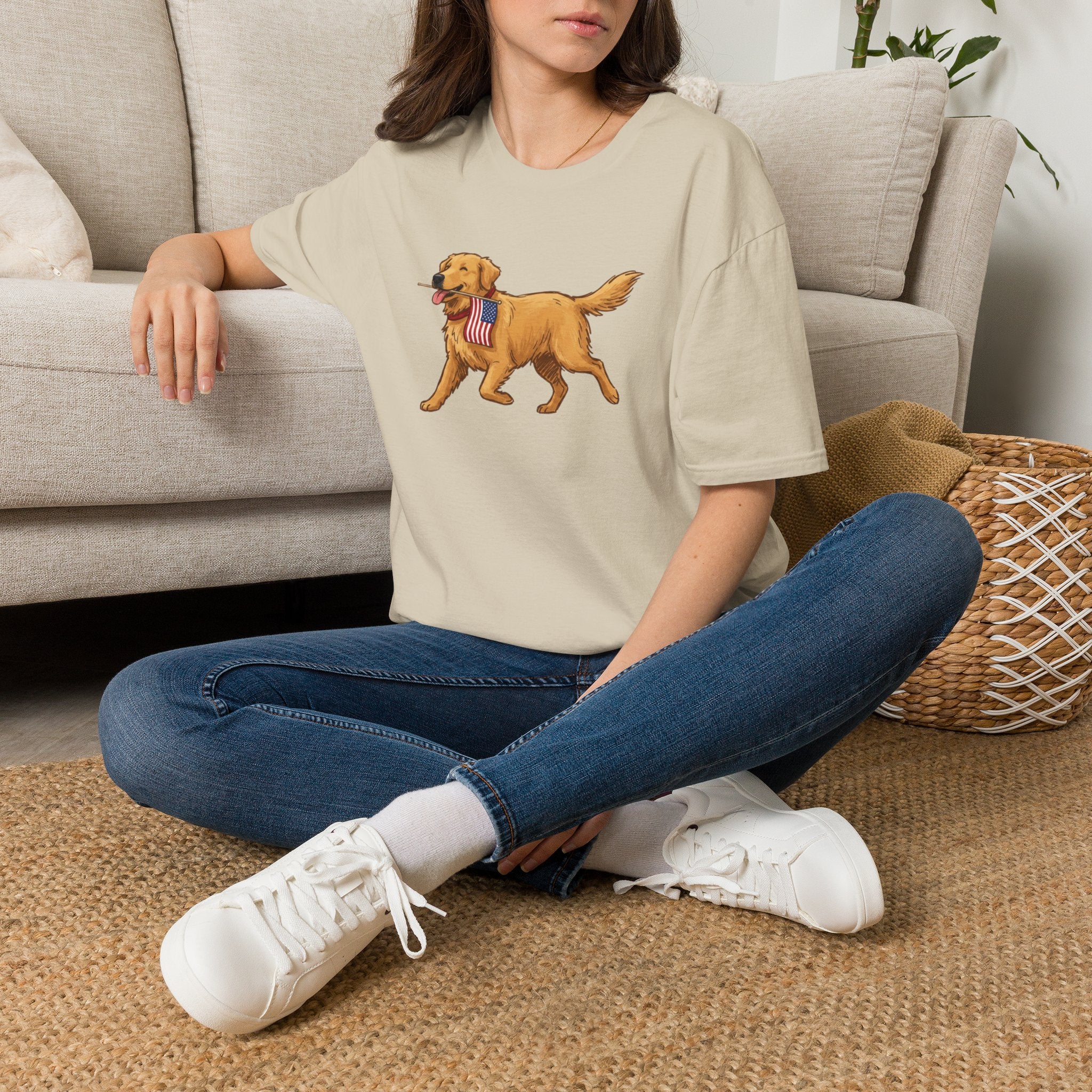 American Flag Golden T-Shirt